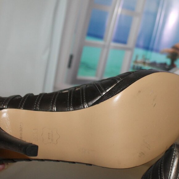 New Sky High Talbots Leather Platform Stiletto Heels Shoes w Receipt - Picture 5 of 7